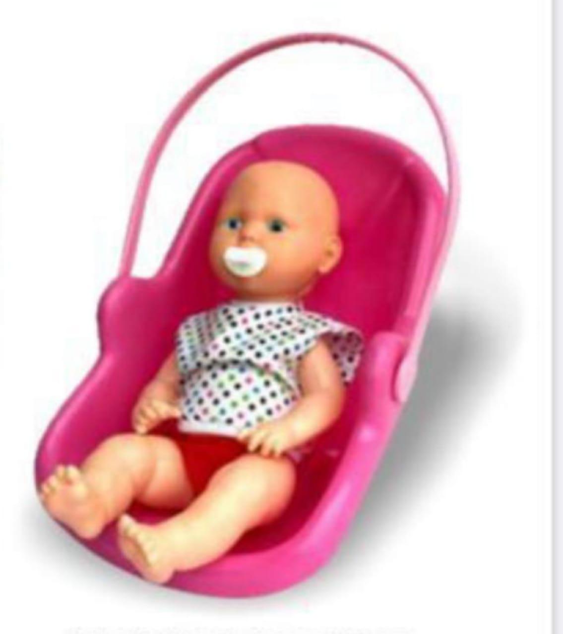 MAXPLAST 997 RETOÑO CON MOISES BEBOTE        BEBE MUÑECO MUÑECA 35CM(GOMA Y PLASTICO)