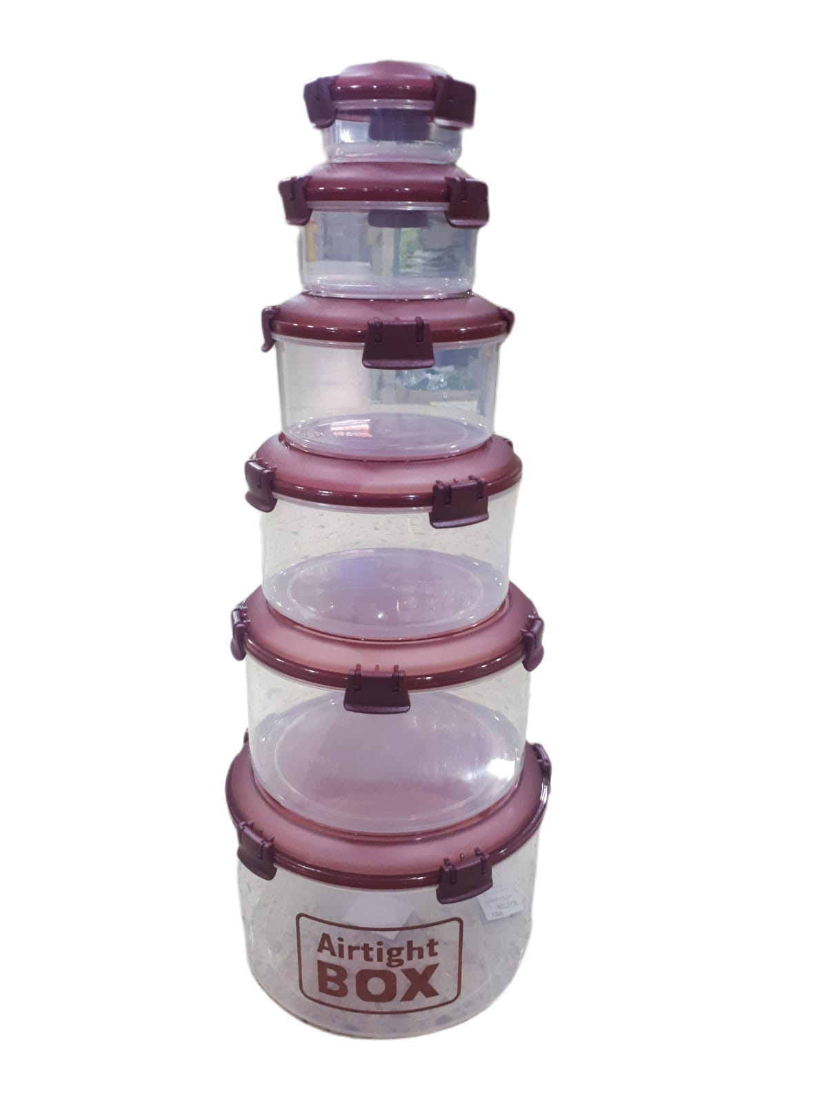 KK SET TUPPER X6 REDONDOS NS249975 HERMETICOS3.6/2.2/1.2/0.650/0.260 LTS CONTENEDORES
