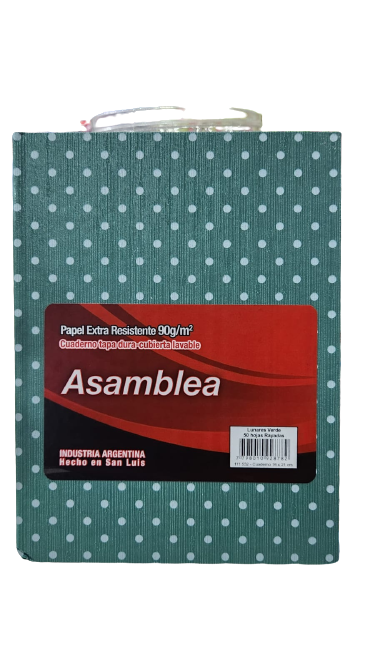 CUADERNOS ASAMBLEA LUNARES 16X21 VERDE 50HJS