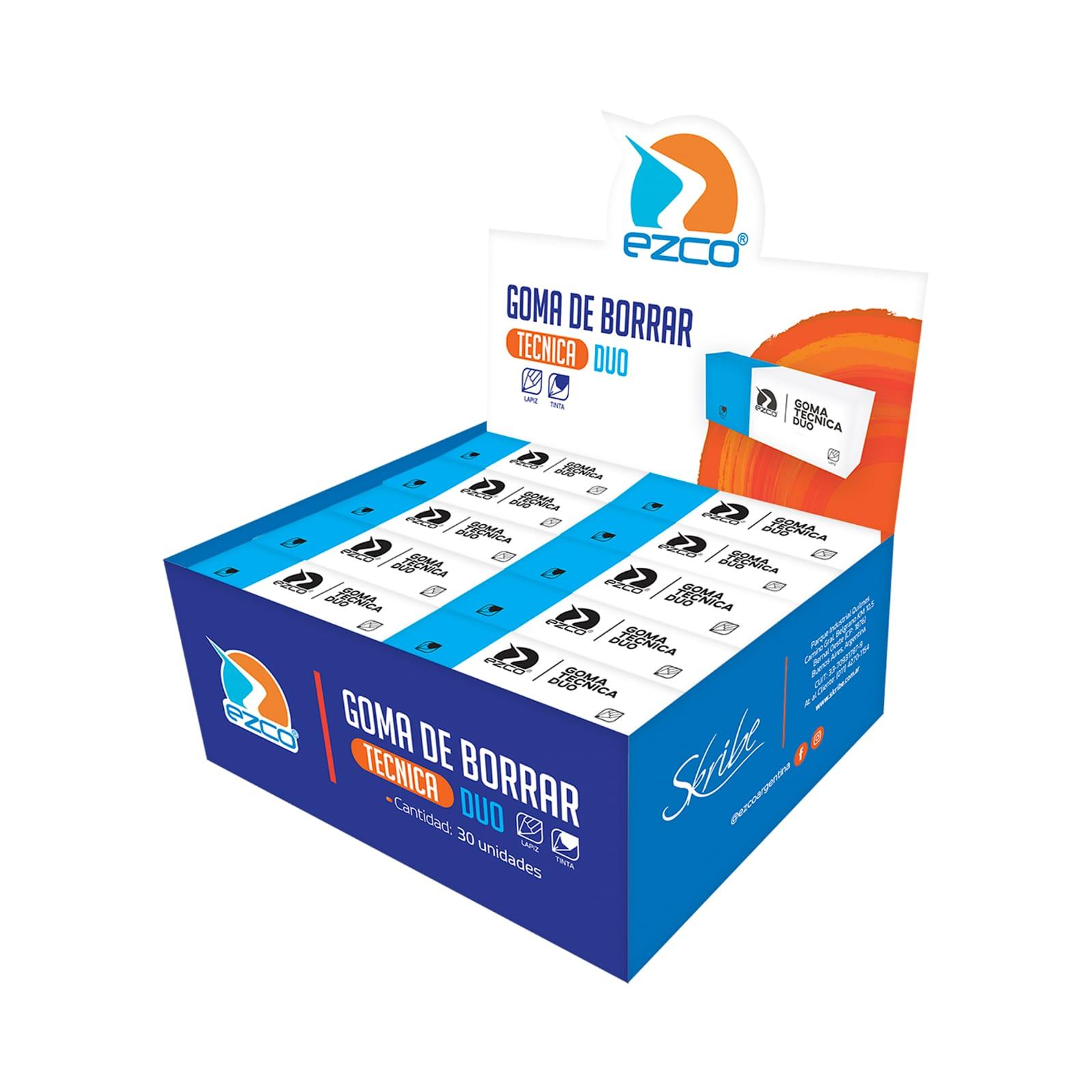 EZCO GOMAS DE BORRAR BICOLOR TINTA/LAPIZ