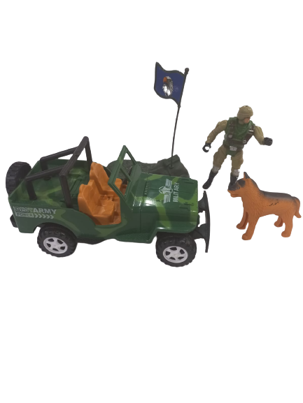 KK CAMIONETAS MILITARES +SOLDADO+PERRO SD19366 E/BOL