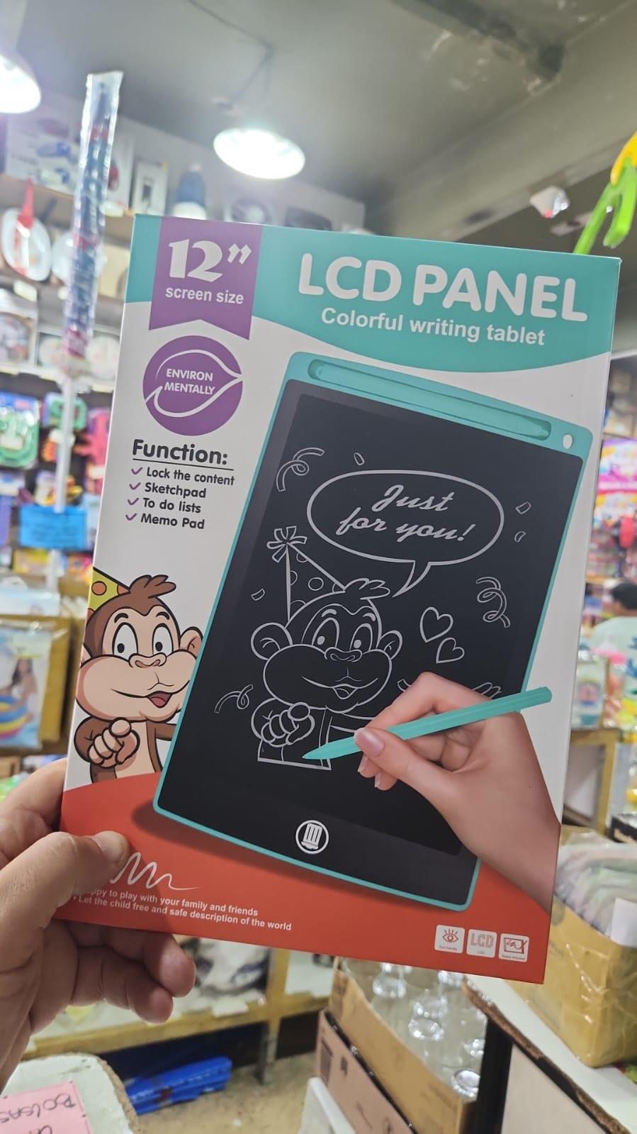 NA.PIZARRAS MAGICA TABLET LCD 12P. 19X28CM   COLOR C/TRABA DE BLOQUEO PARA NO BORRAR 8590