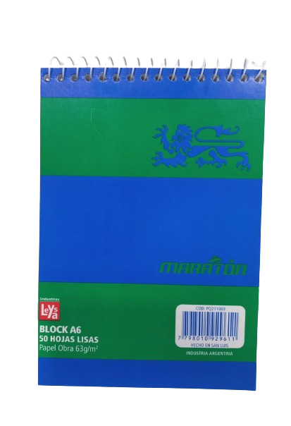 RENA.BLOCK A6 50HJ LISAS NLREP0028L          ESPIRALADO 10X15CM