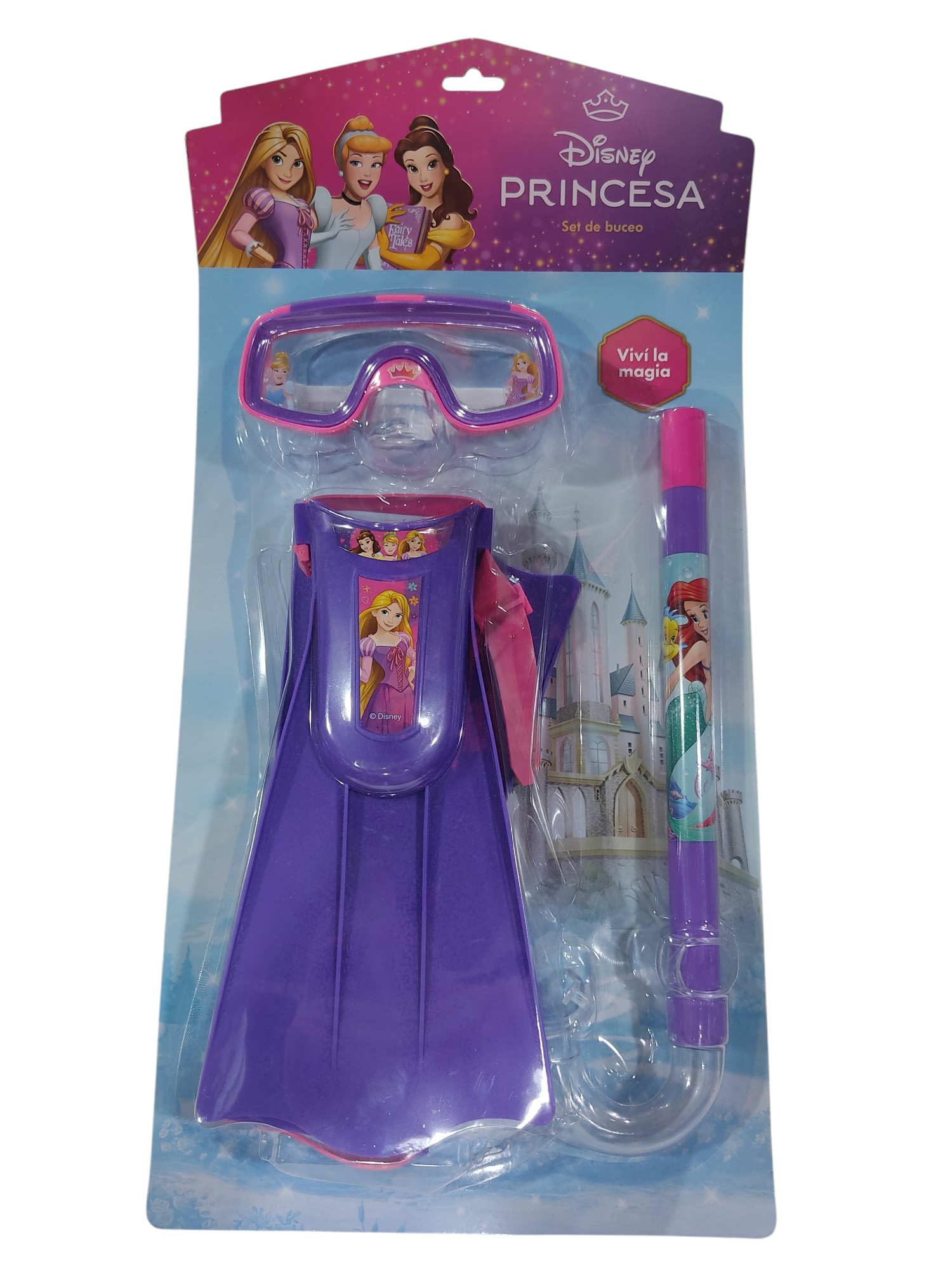 SB.SET DE BUCEO GDE PRINCESAS E/BL 9884544X22X4 PATA DE RANA SNORKEL ANTIPARRAS 75144