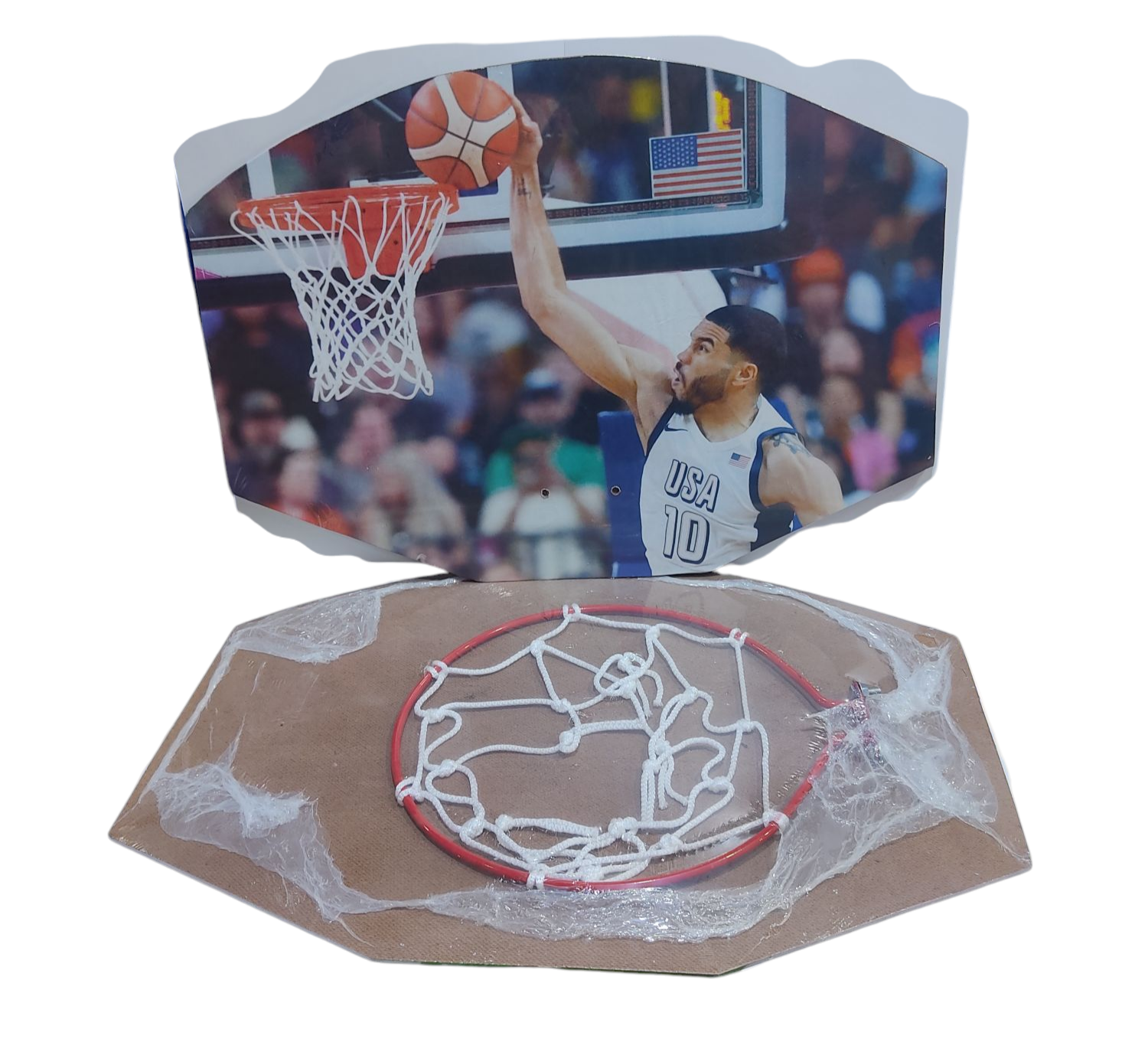 TRAD.2003 ARO DE BASKET C/TABLERO 63X45CM +RED