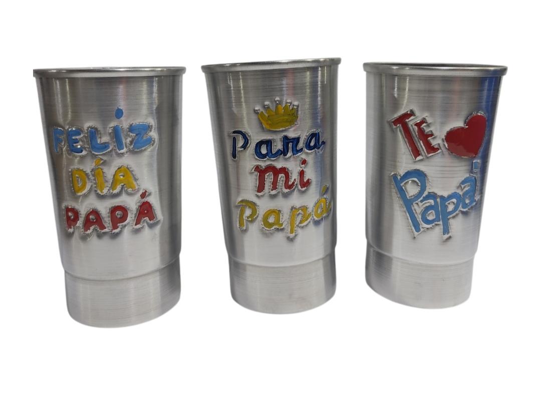 ALE.VASOS ALUMINIO 1L CINCELADO PAPA DIA DEL PADRE