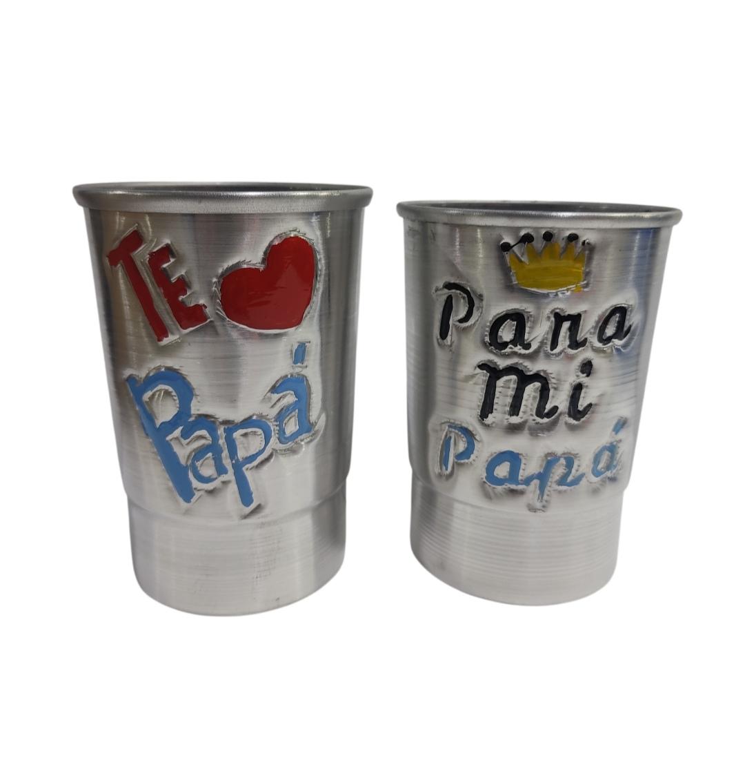 ALE.VASOS ALUMINIO 500ML CINCELADO PAPA DIA DEL PADRE