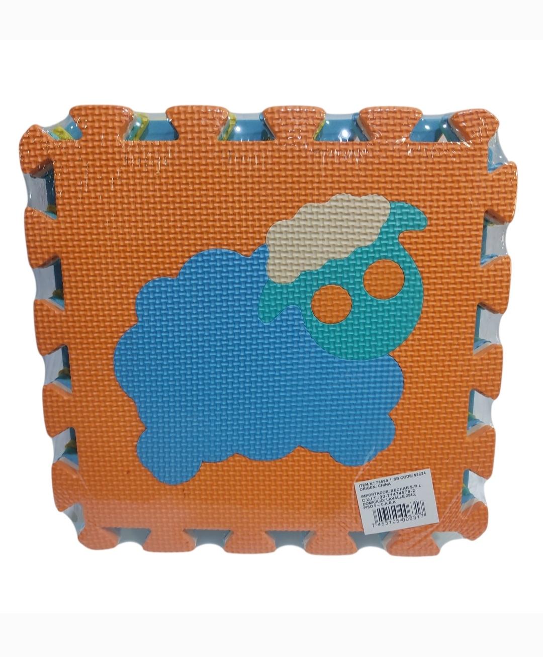 SB.PISOS DE GOMA EVA 9PCS BABYGUS 55224  ANIMALES 30X30CM