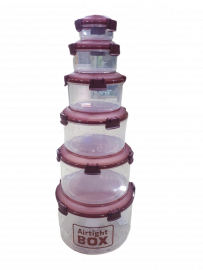 KK SET TUPPER X6 REDONDOS NS249975 HERMETICOS3.6/2.2/1.2/0.650/0.260 LTS CONTENEDORES