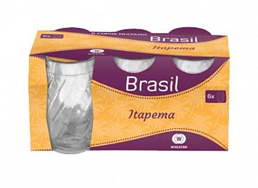 EN.VASOS DE VIDRIO PACK X6U ITAPEMA 0030