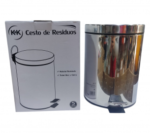 KK CESTOS DE BASURA METAL 28X20CM E/CAJA 5LT PEDAL ABRE Y CIERRA CA5191